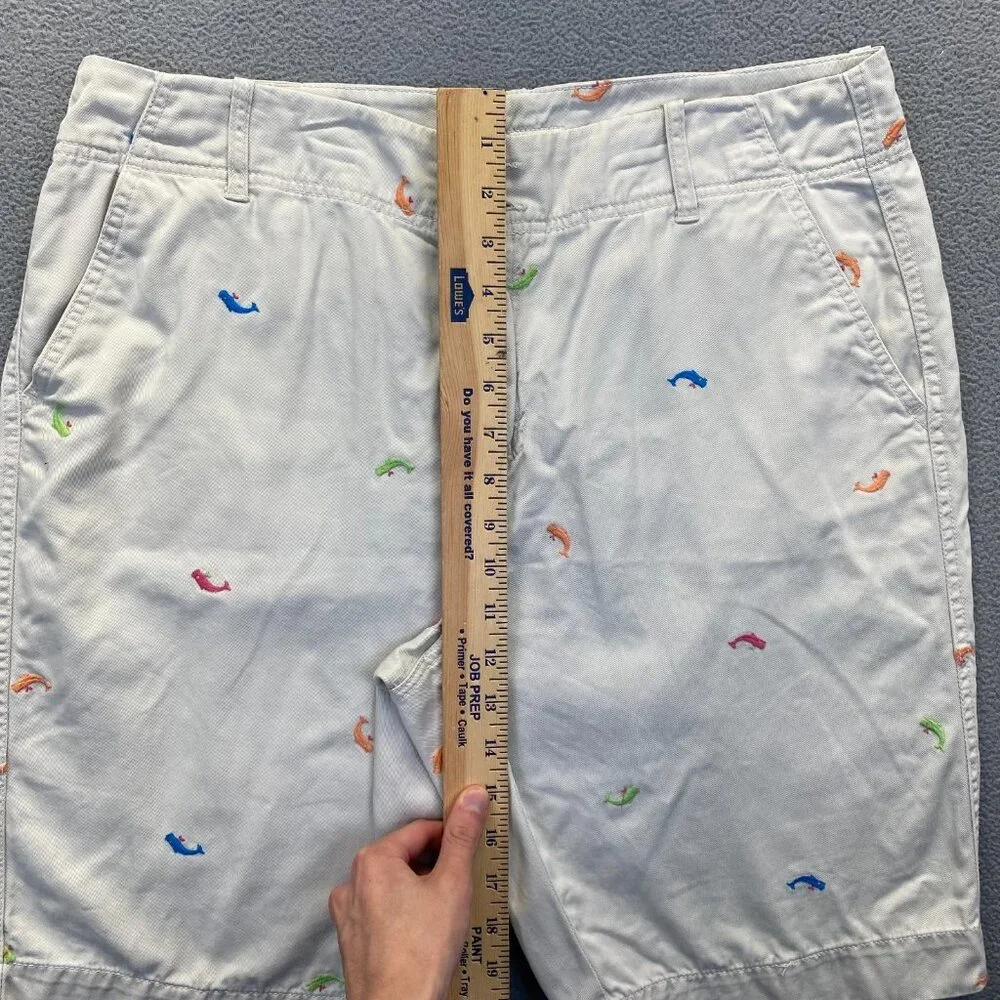 bamboo trader bermuda Beige shorts size 14 Embroidery,Pockets Zipper